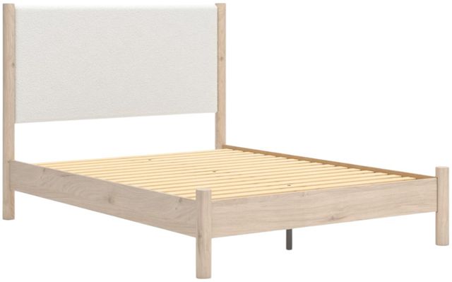 Signature Design by Ashley® Cadmori Tan Twin Upholstered Panel Bed-1