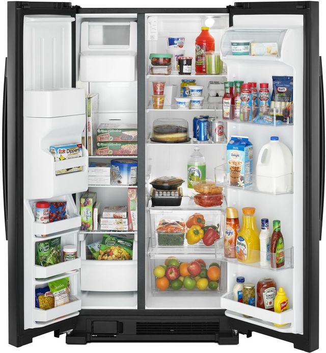 Amana® 33" 21.41 Cu. Ft. Black Side-By-Side Refrigerator-2
