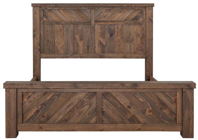International Furniture Direct Dutton Brown Queen Panel Bed-2