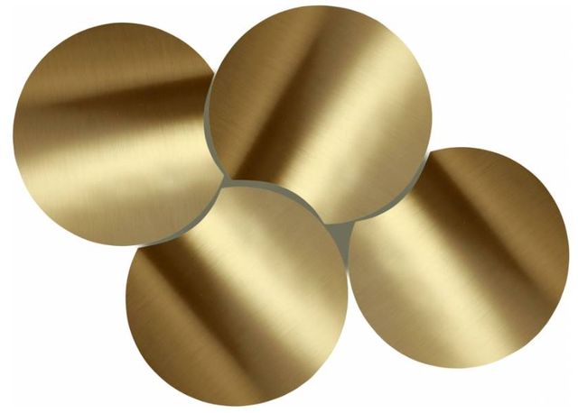 Meridian Furniture Dimple 4-Piece Gold 18" Modular Nesting Coffee Table Set-1