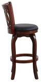 Homelegance® Shapel Black/Dark Cherry 19'' Swivel Pub Height Chair-3