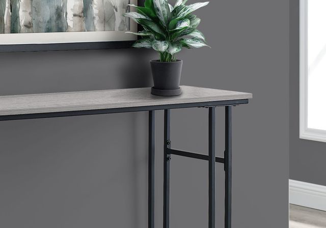 Monarch Specialties Inc. Grey 48"L Black Metal Hall Console Table-1