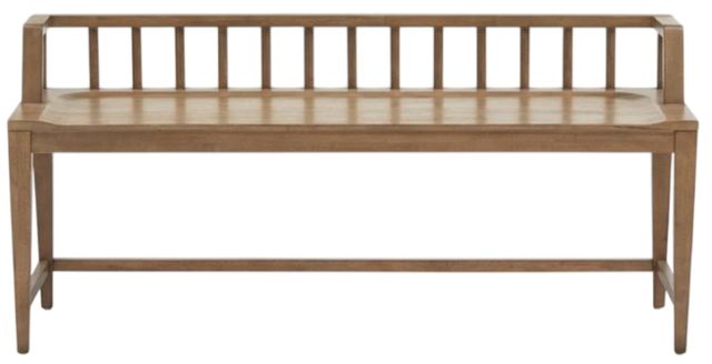 Magnussen Home® Lindon Belgian Wheat Arm Bench with Low Back-1