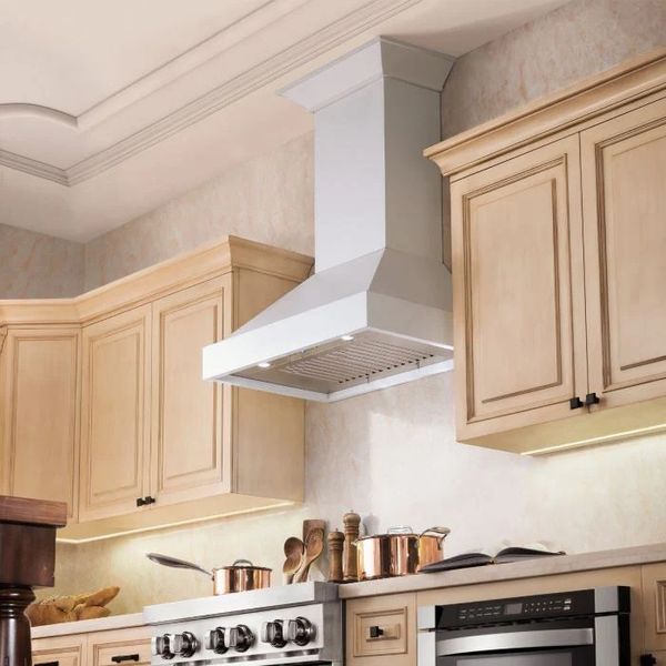 ZLINE 30" Smooth Bright White Wall Mounted Range Hood