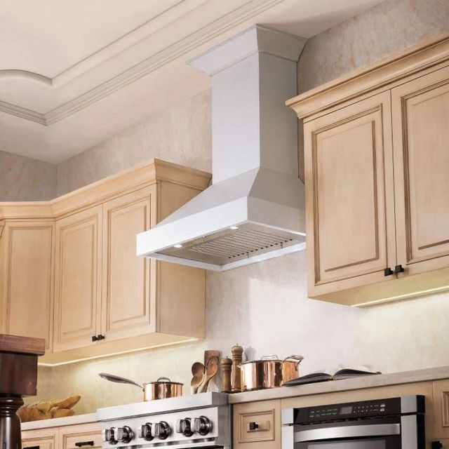 ZLINE 30" Smooth Bright White Wall Mounted Range Hood-5
