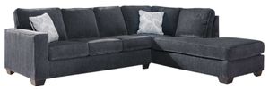 Signature Design by Ashley® Altari 2-Piece Slate Right-Arm Facing Chaise Sofa Sectional