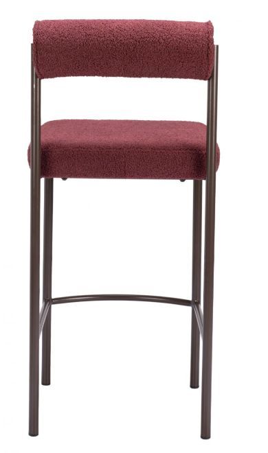 Zuo® Modern Livorno Red Counter Stool-2