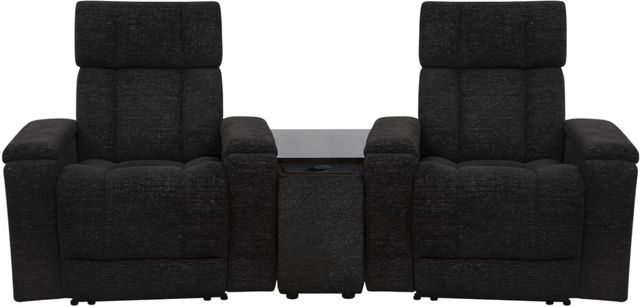 Parker House® Phoenix 2-Piece Cabot Ebony Power Reclining Theater Seating with Wedge P3-0