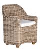 Four Hands Messina Fabric/Wooden Outdoor Dining Arm Chair-0