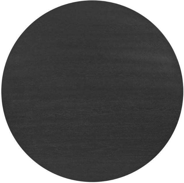 Elements International Portland Black Round Dining Table-1