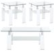 Coaster® Dyer 3-Piece Glass Top Occasional Table with Chrome/White Base Set-0