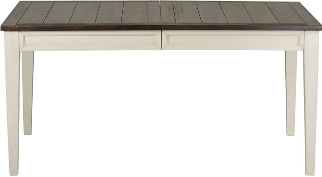 Steve Silver Co. Cayla Dark Oak Dining Table with Antiqued White Base-2