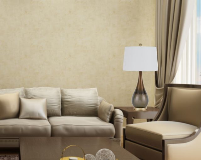 Cal® Lighting & Accessories Carmi Taupe Table Lamp-1
