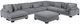 Homelegance® Traverse 7-Piece Gray Modular Sectional with Reversible Chaise and Ottoman-0