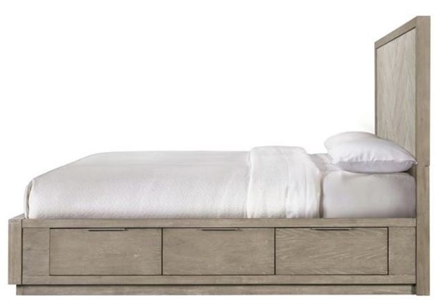 Riverside Furniture Zoey King Herringbone Panel Double Storage Bed-1