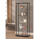 Coaster® Delphinium Black/Clear 5-Shelf Glass Curio Cabinet-2