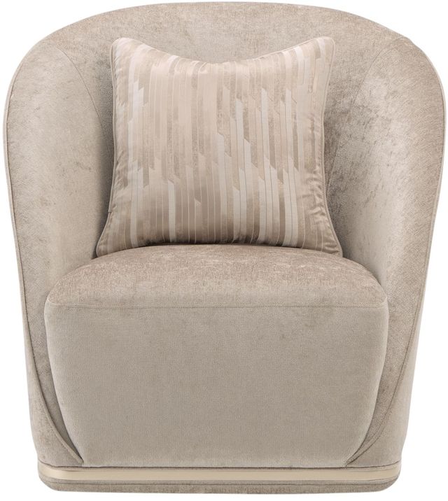 Michael Amini® La Rachelle Medium Champagne Swivel Chair-1