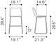 Zuo Modern Smart Burnt Orange Bar Chair-1