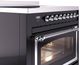 Ilve® Nostalgie II Noblesse 36'' Glossy Black Pro Style Induction Range with Chrome Trim-4