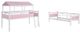 Coaster® Alexia Pink/White Twin/Twin Workstation Bunk Bed-1