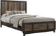 Elements International Harlington 4-Piece Walnut King Panel Bedroom Set-2