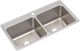 Elkay Lustertone® Classic Lustrous Satin 43" x 22" x 12-1/8" 1-Hole Equal Double Bowl Drop-In Sink-0