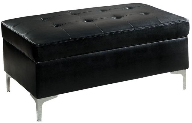 Homelegance® Barrington Black Ottoman-0