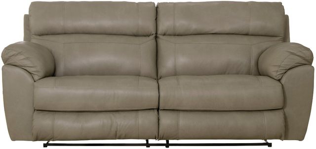 Catnapper® Costa Putty Leather Lay Flat Reclining Sofa-3