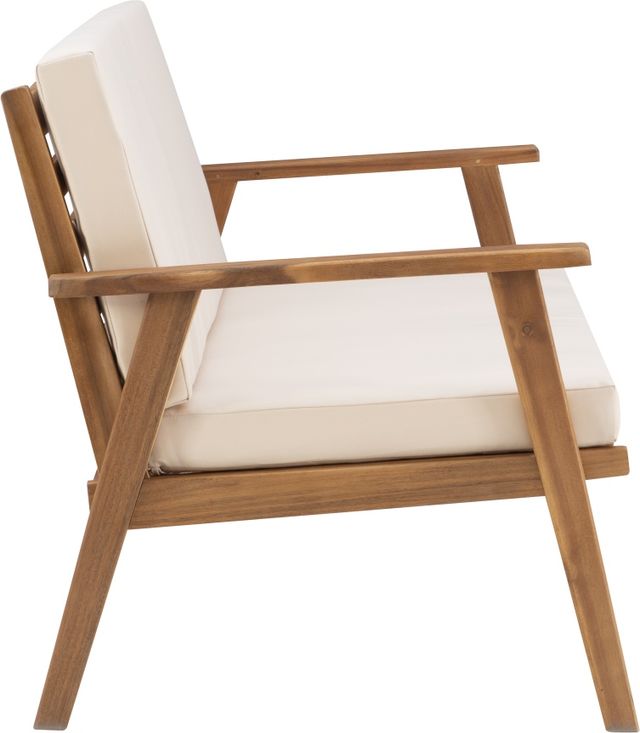 Linon Cosgrove 4-Piece Natural Fabric/Wooden Outdoor Conversation Set-4