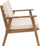 Linon Cosgrove 4-Piece Natural Fabric/Wooden Outdoor Conversation Set-4