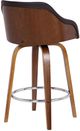 Armen Living Alec Gray/Walnut Counter Stool-4