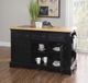 Powell® Pennfield Black Sand-Through/Natural Kitchen Island-1