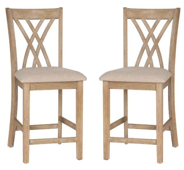 Powell® Starla 2-Piece Natural Counter Stool Set-0