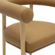 TOV Furniture Spara Cognac/Natural Vegan Leather Dining Arm Chair-5