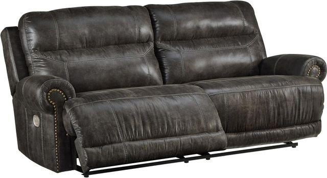 Signature Design by Ashley® Grearview Charcoal Power Reclining Sofa-0