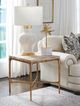 Lexington Home Silverado Menlo Park Tiger Brown Top End Table with Brass Base-3