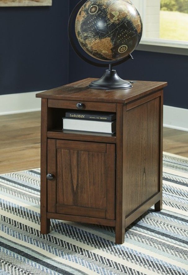 American Wholesale Furniture Claypool Brown Chairside Table-2