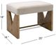 Bassett Mirror Laurent Brown Ash Burl/Gray Velvet Accent Stool-4
