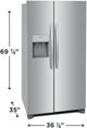 Frigidaire® 36" 25.6 Cu. Ft. Stainless Steel Side-by-Side Refrigerator-2