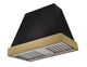 AGA Euclid 36" Black Wall Mounted Range Hood  with Antique Brass Trim-0