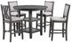 New Classic® Home Furnishings Amy 5-Piece Gray Round Counter Dining Set-0
