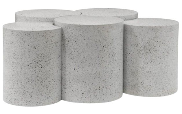 Meridian Furniture Dimple 5-Piece White Modular Nesting Coffee Table Set-0