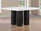 Steve Silver Co. Artemis White Marble Counter Table Top with Black Base-1