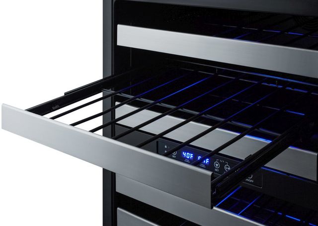 Summit® 24" Panel Ready Wine Cooler and Refrigerator Drawers-4