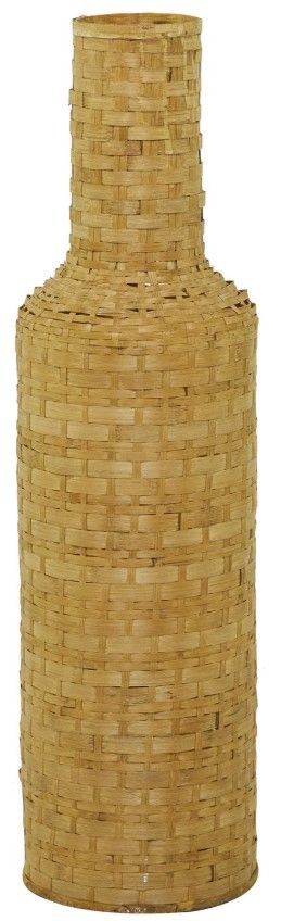 Deco Marche Brown Woven Bamboo 30'' Tall Floor Vase-1