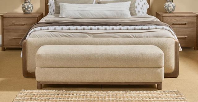 Modus Furniture Hollis Wood Sweet Upholstered Bench-1
