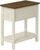 Monarch Specialties Inc. Antique White/Espresso Veneer 2-Tier Narrow Accent Table-4