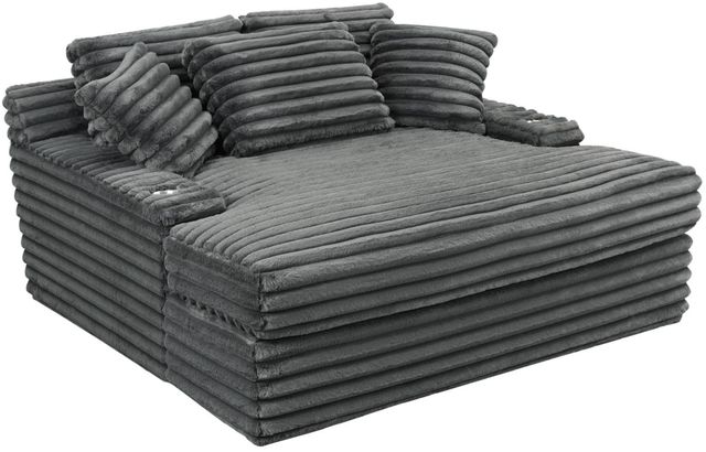 Legends Home Sky Luxe Gunmetal Double Chaise-0