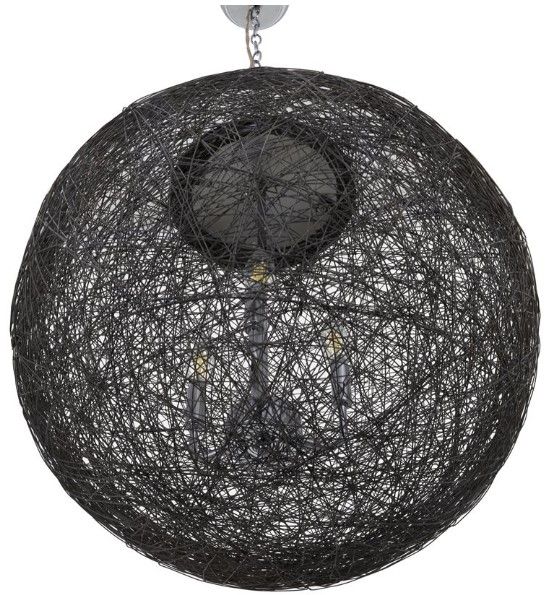 YHD Black/Chrome 3-Light Chandelier-3