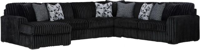 Signature Design by Ashley® Midnight-Madness 4-Piece Onyx U-Shape Chaise Sectional-0